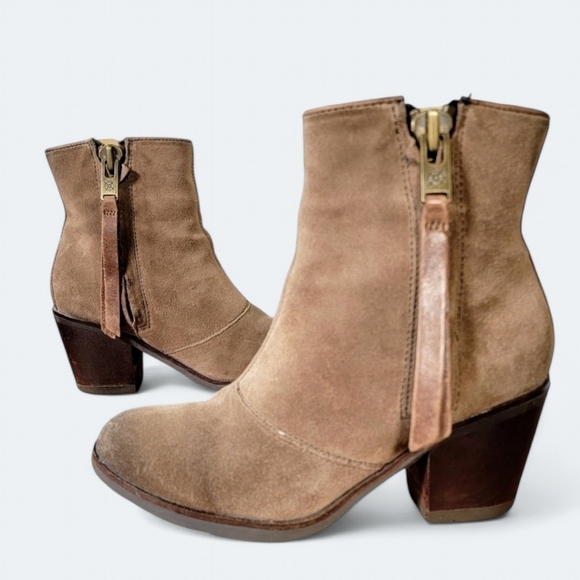 Bussola Riakiavik Distressed Burnished toes Suede Boots Size 35 - Picture 1 of 17